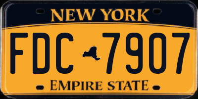 NY license plate FDC7907