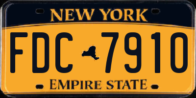 NY license plate FDC7910