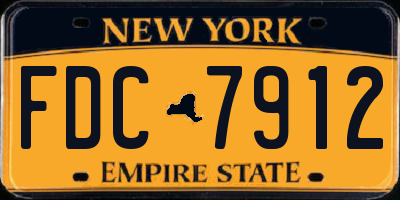 NY license plate FDC7912