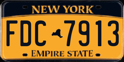 NY license plate FDC7913