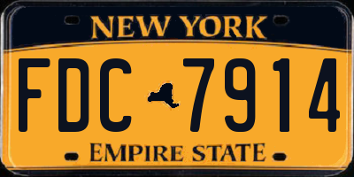 NY license plate FDC7914
