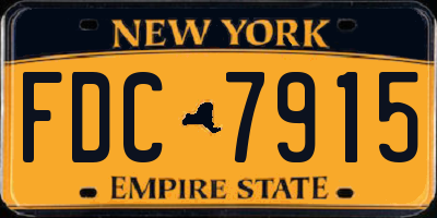 NY license plate FDC7915