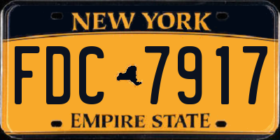 NY license plate FDC7917