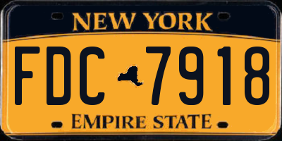 NY license plate FDC7918