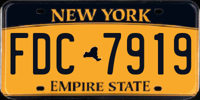 NY license plate FDC7919