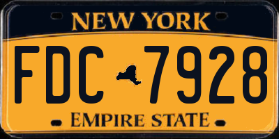 NY license plate FDC7928