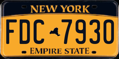 NY license plate FDC7930