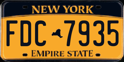 NY license plate FDC7935