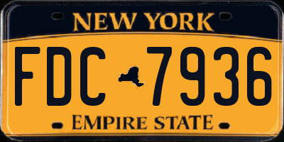 NY license plate FDC7936