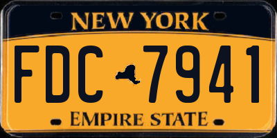 NY license plate FDC7941