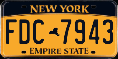 NY license plate FDC7943