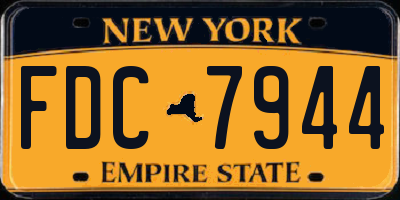 NY license plate FDC7944