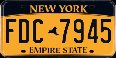 NY license plate FDC7945