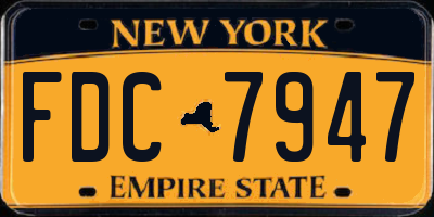 NY license plate FDC7947