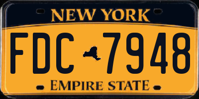 NY license plate FDC7948