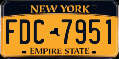NY license plate FDC7951