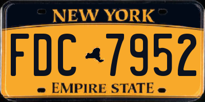 NY license plate FDC7952