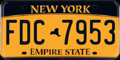 NY license plate FDC7953