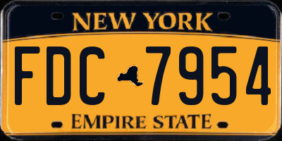 NY license plate FDC7954