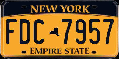 NY license plate FDC7957