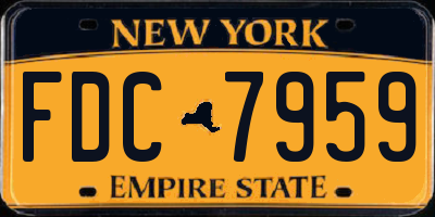 NY license plate FDC7959