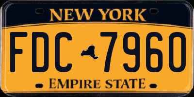 NY license plate FDC7960