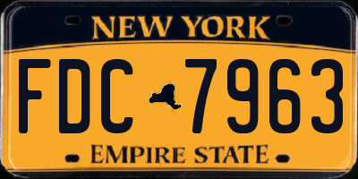 NY license plate FDC7963