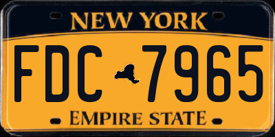 NY license plate FDC7965