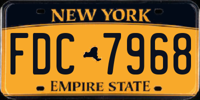 NY license plate FDC7968