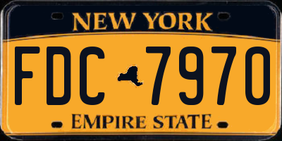 NY license plate FDC7970