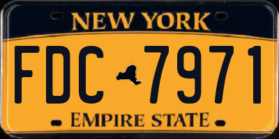 NY license plate FDC7971