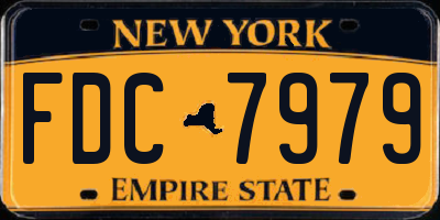 NY license plate FDC7979
