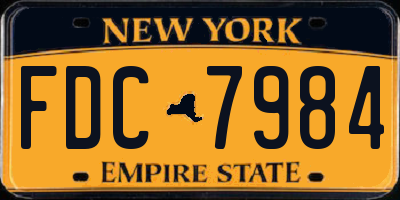 NY license plate FDC7984