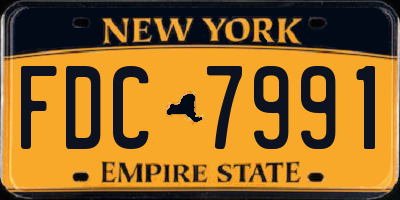 NY license plate FDC7991