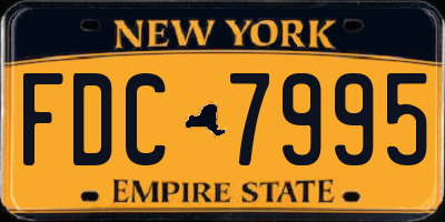 NY license plate FDC7995