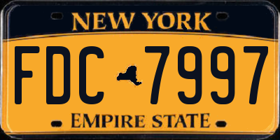 NY license plate FDC7997