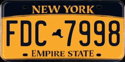 NY license plate FDC7998