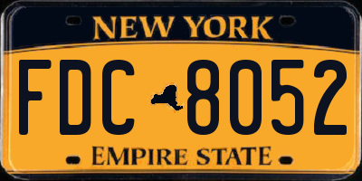 NY license plate FDC8052