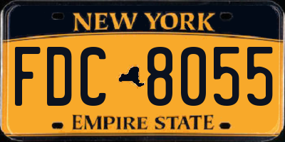 NY license plate FDC8055