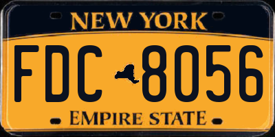 NY license plate FDC8056