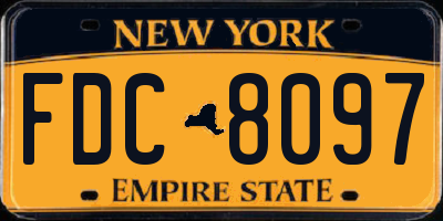 NY license plate FDC8097
