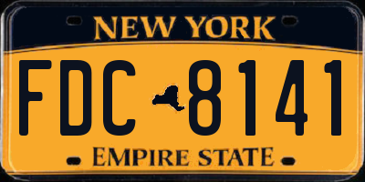NY license plate FDC8141