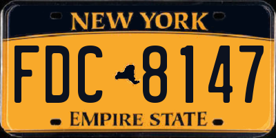 NY license plate FDC8147