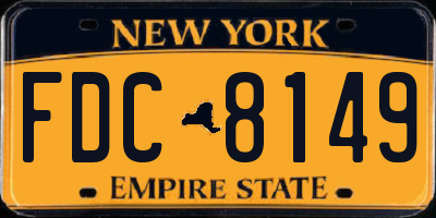 NY license plate FDC8149