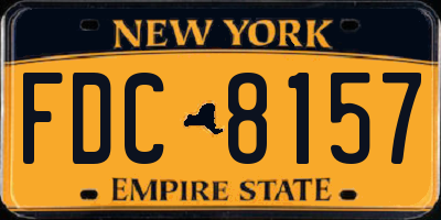 NY license plate FDC8157