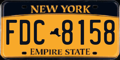 NY license plate FDC8158