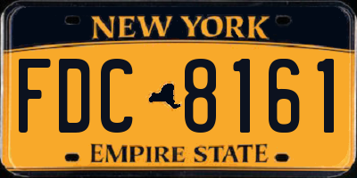 NY license plate FDC8161