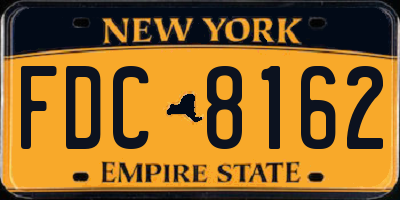 NY license plate FDC8162