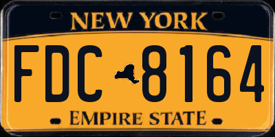 NY license plate FDC8164