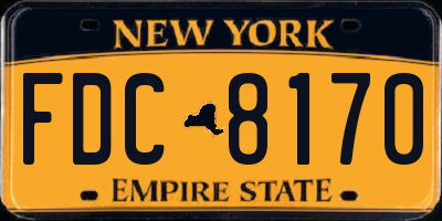 NY license plate FDC8170